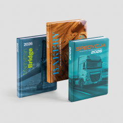 Kalendarz z okładką drukowaną.