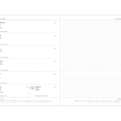 A4 tygodniowo-notesowy (model G202T) papier biały, druk grafitowy